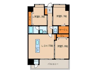 ニューガイア福岡東の物件間取画像